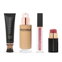 Complexion Correcting Primer, BeyondBlur® Skin Perfecting Foundation in TN1, Hydrating Liquid Lip Crème, and Mini VividLuxe® Crème Blush Stick in Mulberry