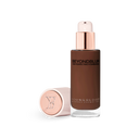 BeyondBlur® Skin Perfecting Foundation pump bottle with dark swatch