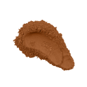Loose mineral foundation powder swatch, rich tan-brown powder mound texture