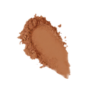 Loose mineral setting powder, medium brown shade with fine, airy texture