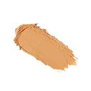 Cream concealer swatch in warm tan, smoothed stripe texture
